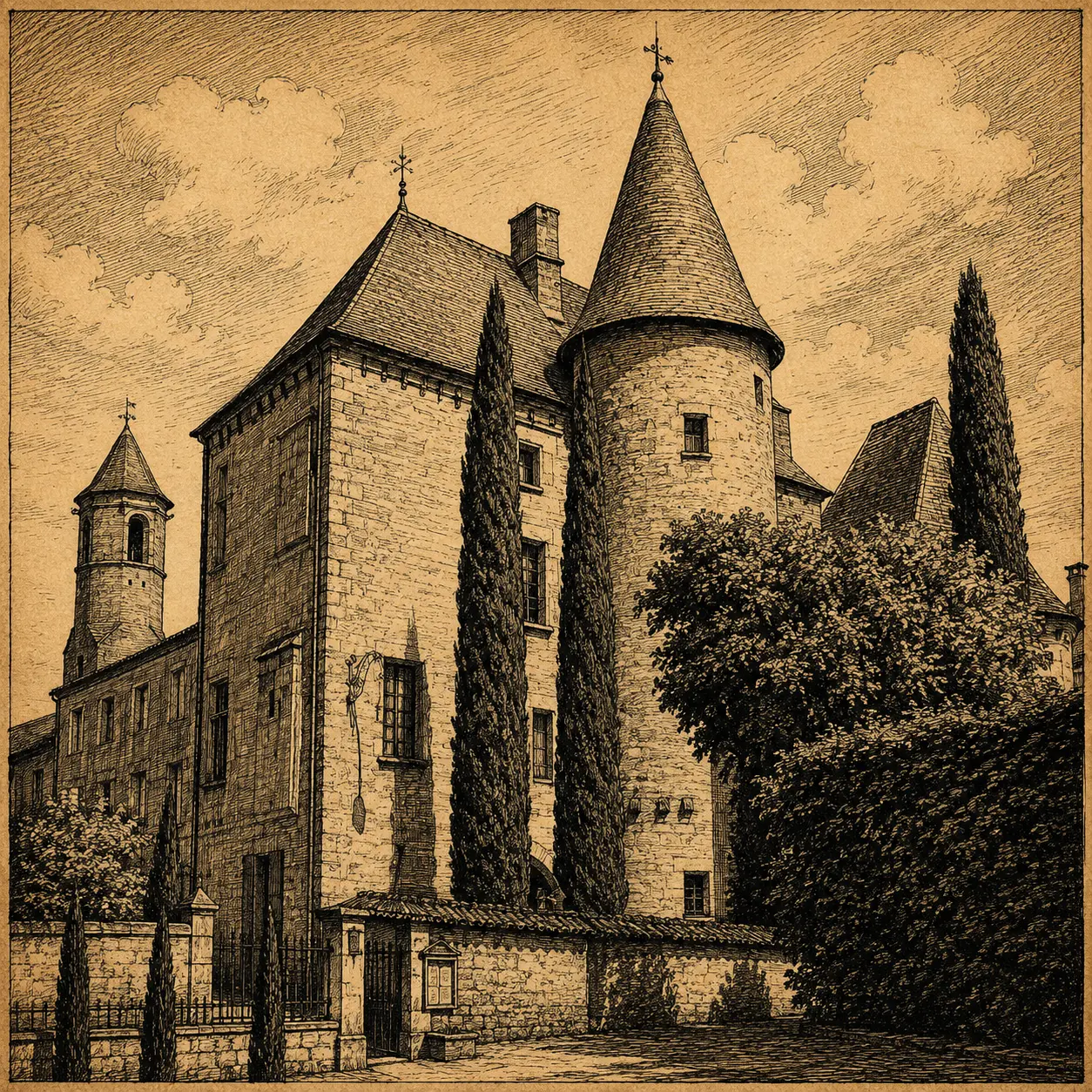 Illustration du château de Belvès
